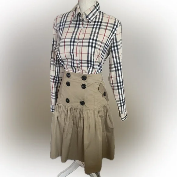 NEW🔥BURBERRY Trench SKIRT🔥Fully lined! Womens 10/12+(34